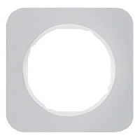 Дизайнерская рамка 1 местная, алюминий/полярная белизна, 10112174 Berker, серия R.1