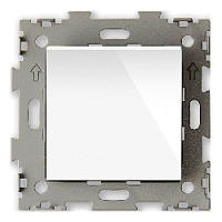 Дизайнерский выключатель, белый, GL-W101-WCG, CGSS, одноклавишный, серия Эстетика