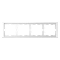 Дизайнерская рамка 4 местная, белый лотос, MTN4040-6535 Schneider Electric, серия Merten D-Life