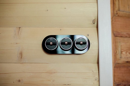 Ретро выключатели из чёрного пластика, бренд Werkel