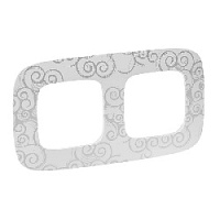 Дизайнерская рамка 2 местная, нарцисс хром, 754342 Legrand, серия Valena Allure