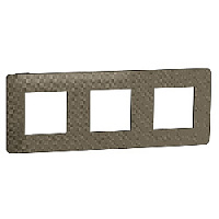 Дизайнерская рамка 3 местная, бронза/антрацит, NU280652 Schneider Electric, серия Unica Studio