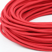 Ретро кабель круглый электрический, 2*1.5, красный, Edisel