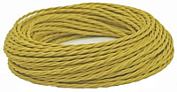 Ретро кабель витой электрический (50м) 2*2.5, песочное золото, серия Twist, Interior Electric