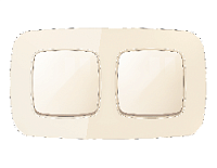 Дизайнерская рамка из оргстекла 2 местная, бежевый, OF320302 Ambrella Volt