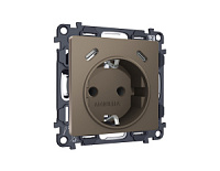 Комплект механизма электрической розетки 2USB С+C 20W с/з на винтовых зажимах, темная бронза, MA640510 Ambrella Volt