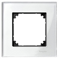 Дизайнерская рамка 1 местная, бриллиант, стекло, MTN404119 Schneider Electric, серия Merten System M-Elegance