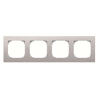 Дизайнерская рамка 4 местная, сталь, 2CLA857400A1401 ABB, серия Sky Niessen