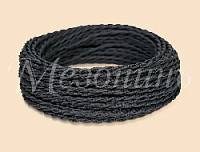 Ретро кабель витой ПВХ (50м) 2*2,5 черный GE70142-05 ТМ МезонинЪ