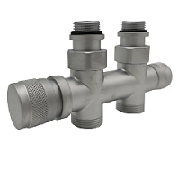 Дизайнерский клапан прямой для радиаторов для 2-х трубной системы отопления Tondera 1/2" хром матовый 0686-1500CSE0 S.R.Rubinetterie