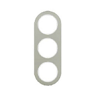 Дизайнерская рамка из металла 3 местная, нержавеющая сталь, 10132014 Berker