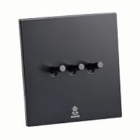 Дизайнерский выключатель Aura Черный уголь, BAB3KTC Bonze трехклавишный проходной