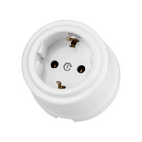 Розетка с заземляющим контактом белый, SQ1820-1012 TDM ELECTRIC, серия Виви