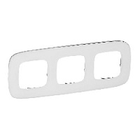 Дизайнерская рамка 3 местная, белое стекло, 755543 Legrand, серия Valena Allure