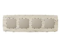 Дизайнерская рамка из акрила 4 местная, серо-бежевый мрамор, OF940604 Ambrella Volt