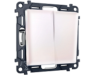 Комплект механизма 2-клавишного перекрестного выключателя , жемчужный, MA203030 Ambrella Volt, двухклавишный