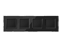 Дизайнерская рамка из натурального стекла 4 местная, черный, AF380804 Ambrella Volt