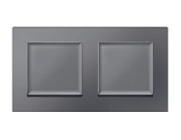 Дизайнерская рамка из термопластика 2 местная, антрацит серый, AF220652 Ambrella Volt