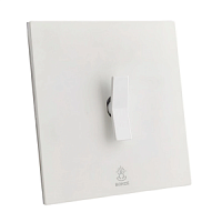 Дизайнерский выключатель Aura Белый лед, BAW1KXE Bonze одноклавишный перекрестный