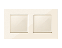 Дизайнерская рамка из термопластика 2 местная, бежевый глянец, AF250302 Ambrella Volt
