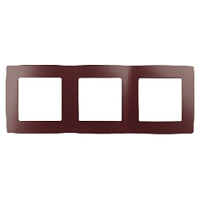 Дизайнерская рамка 3 местная, бордо, Б0019408 Эра, серия 12