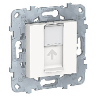 Дизайнерская розетка компьютерная RJ-45 кат. 5e, белый, NU541118 Schneider Electric, серия Unica New
