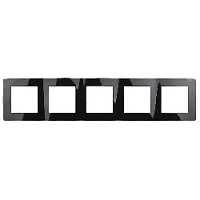 Дизайнерская рамка 5 местная, черный, Б0014786 Эра, серия 12