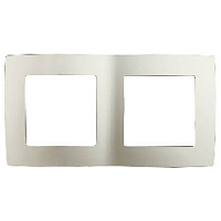 Дизайнерская рамка 2 местная, перламутр, Б0019373 Эра, серия 12