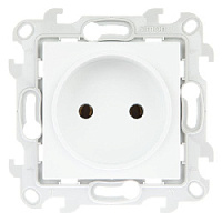 Дизайнерская розетка без заземления, белый, 2450442-030 Simon, серия 24 Harmonie