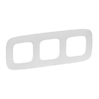 Дизайнерская рамка 3 местная, белый, 754303 Legrand, серия Valena Allure