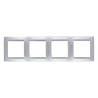 Дизайнерская рамка 4 местная, алюминий, 1500640-033 Simon, серия 15