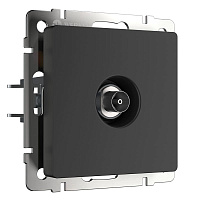 Дизайнерская розетка ТВ, черный матовый, W1183008 Werkel, оконечная