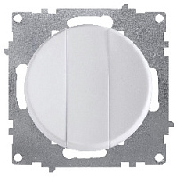 Дизайнерский выключатель, белый, 2172780 OneKeyElectro, трехклавишный