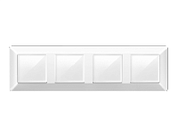 Дизайнерская рамка из термопластика 4 местная, белый глянец, AF110104 Ambrella Volt