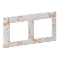 Дизайнерская рамка 2 местная, ампир белый, 754102 Legrand, серия Valena Life