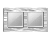 Дизайнерская рамка из металла 2 местная, серебро, AF550102 Ambrella Volt