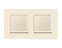 Дизайнерская рамка из термопластика 2 местная, бежевый матовый, AF250332 Ambrella Volt