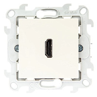 Дизайнерская розетка HDMI, слоновая кость, 2411094-031 Simon, серия 24 Harmonie