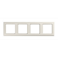 Дизайнерская рамка 4 местная, бежевый, AS584 Jung, серия AS 500