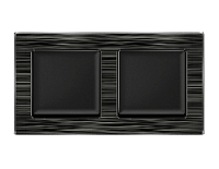 Дизайнерская рамка из металла 2 местная, черный, AF550502 Ambrella Volt