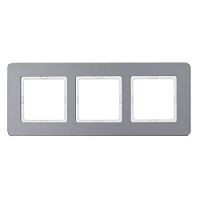 Дизайнерская рамка 3 местная, алюминий, струйная обработка, 10136074 Berker, серия Q.7