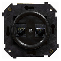 Розетка компьютерная RJ45 CAT.5е с накладкой, черный, B3-302-23 BIRONI