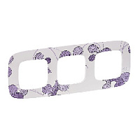 Дизайнерская рамка 3 местная, флора, 754363 Legrand, серия Valena Allure