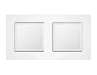 Дизайнерская рамка из термопластика 2 местная, белый матовый, AF220122 Ambrella Volt