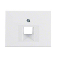 Центральная панель розетки UAE, полярная белизна, глянцевый, 14077009 Berker, серия K.1