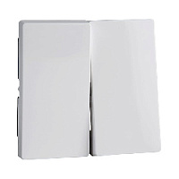 Двойная клавиша выключателя, активный белый, MTN432525 Schneider Electric, серия Merten System M