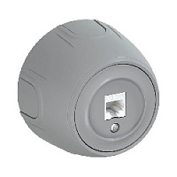 Дизайнерская розетка компьютерная RJ-45, 7700889, серый, OneKeyElectro, серия Rotondo