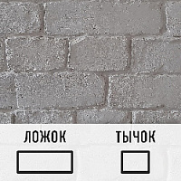 Лофт плитка "Белый Остров" (элементы ложок и тычок), ОБАГБбоЛТ OldBrick, АГБ