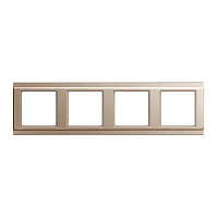 Дизайнерская рамка 4 местная, шампань, A584CH Jung, серия A 500