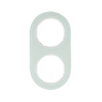 Дизайнерская рамка из акрила 2 местная, белый, 10122009 Berker